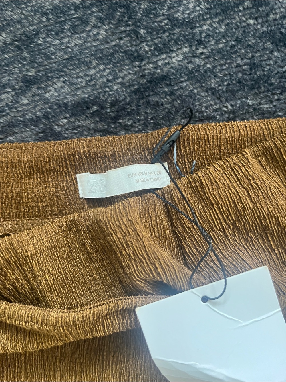 Zara Layered Wide-Leg Pants in Mustard Brown - Picture 4 of 6